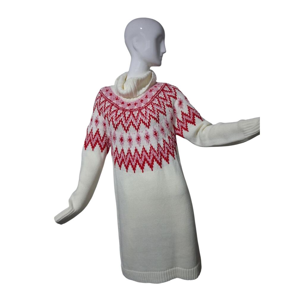Francesca's Alberta Women's size XL Long Sleeve Fairisle Sweater Mini Prep Dress